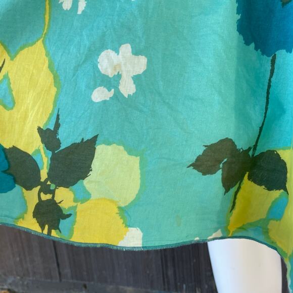 🔥Vintage Marithe Francois Girbaud Floral Full Circle Ruffled Knee Length Skirt - Picture 16 of 16